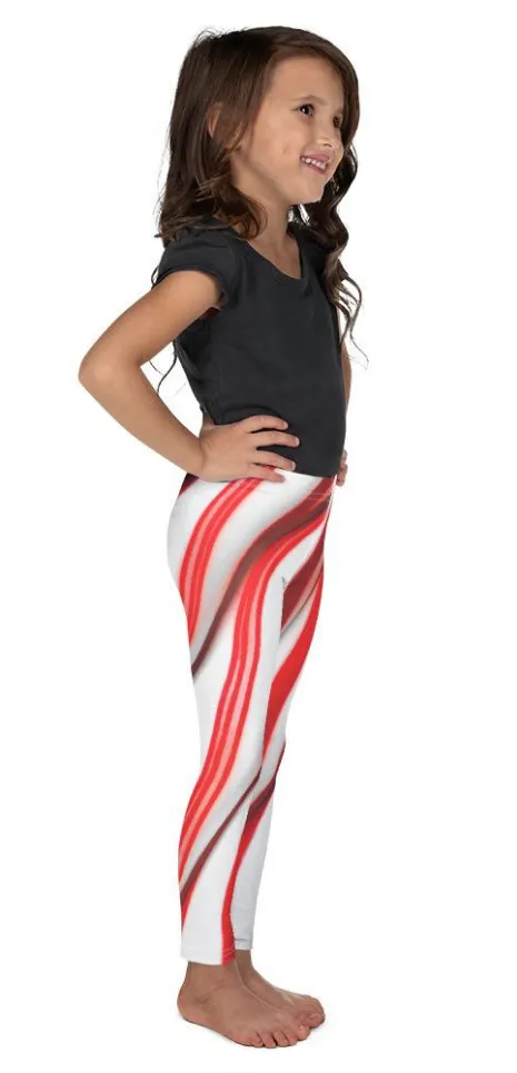 3D Candy Cane Kid's Leggings