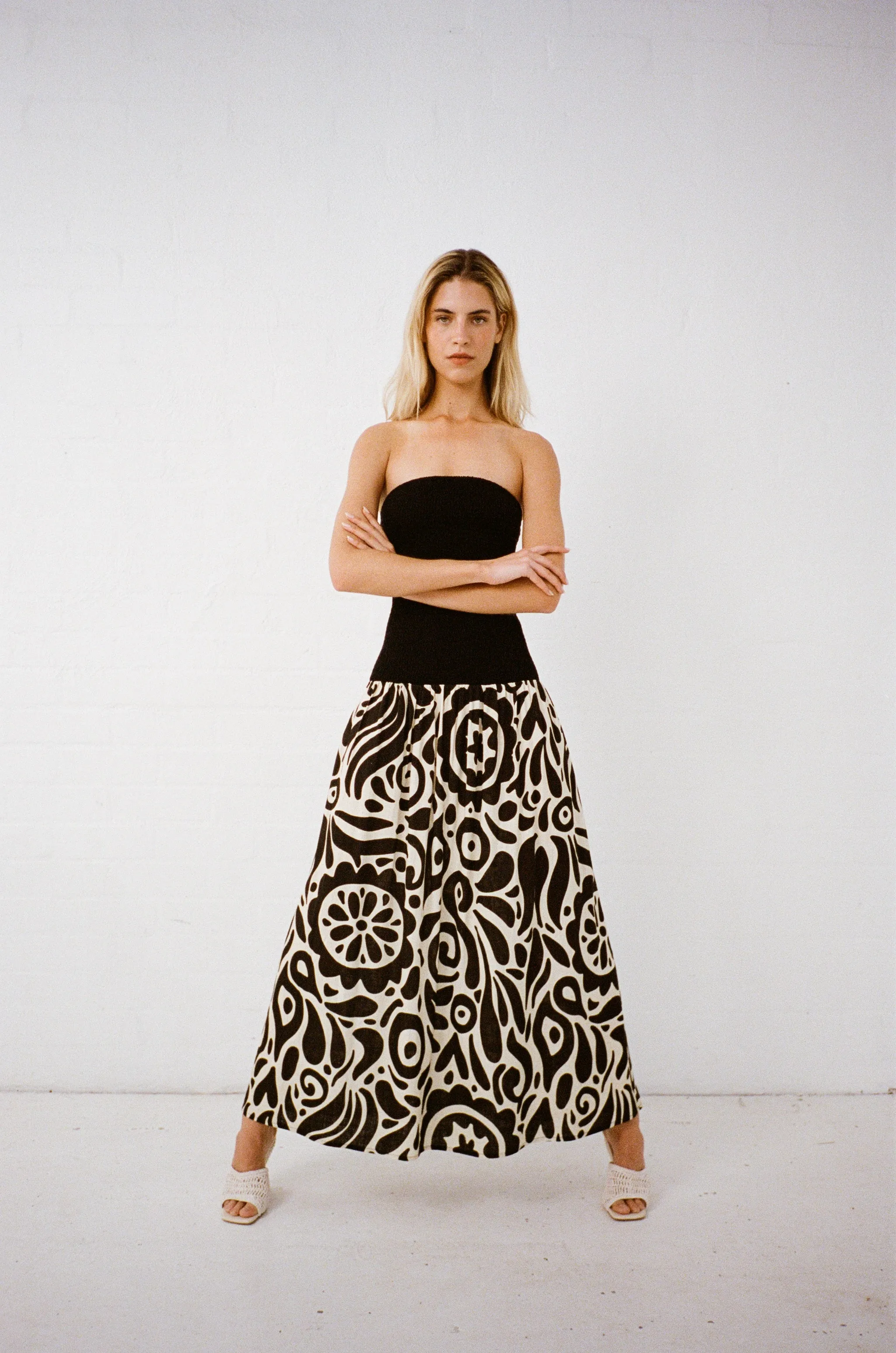 Alyss Maxi Dress - Noir Geo