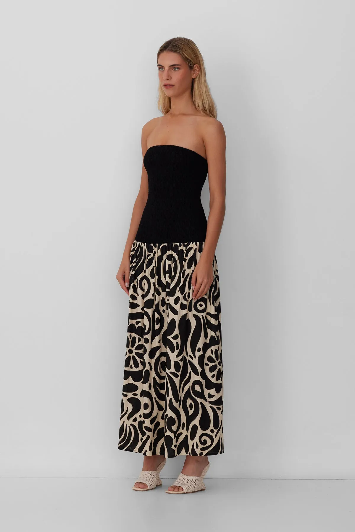 Alyss Maxi Dress - Noir Geo