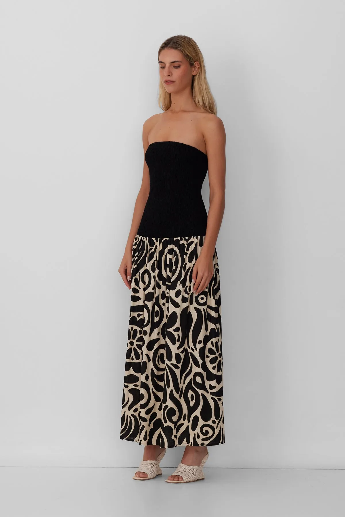 Alyss Maxi Dress - Noir Geo