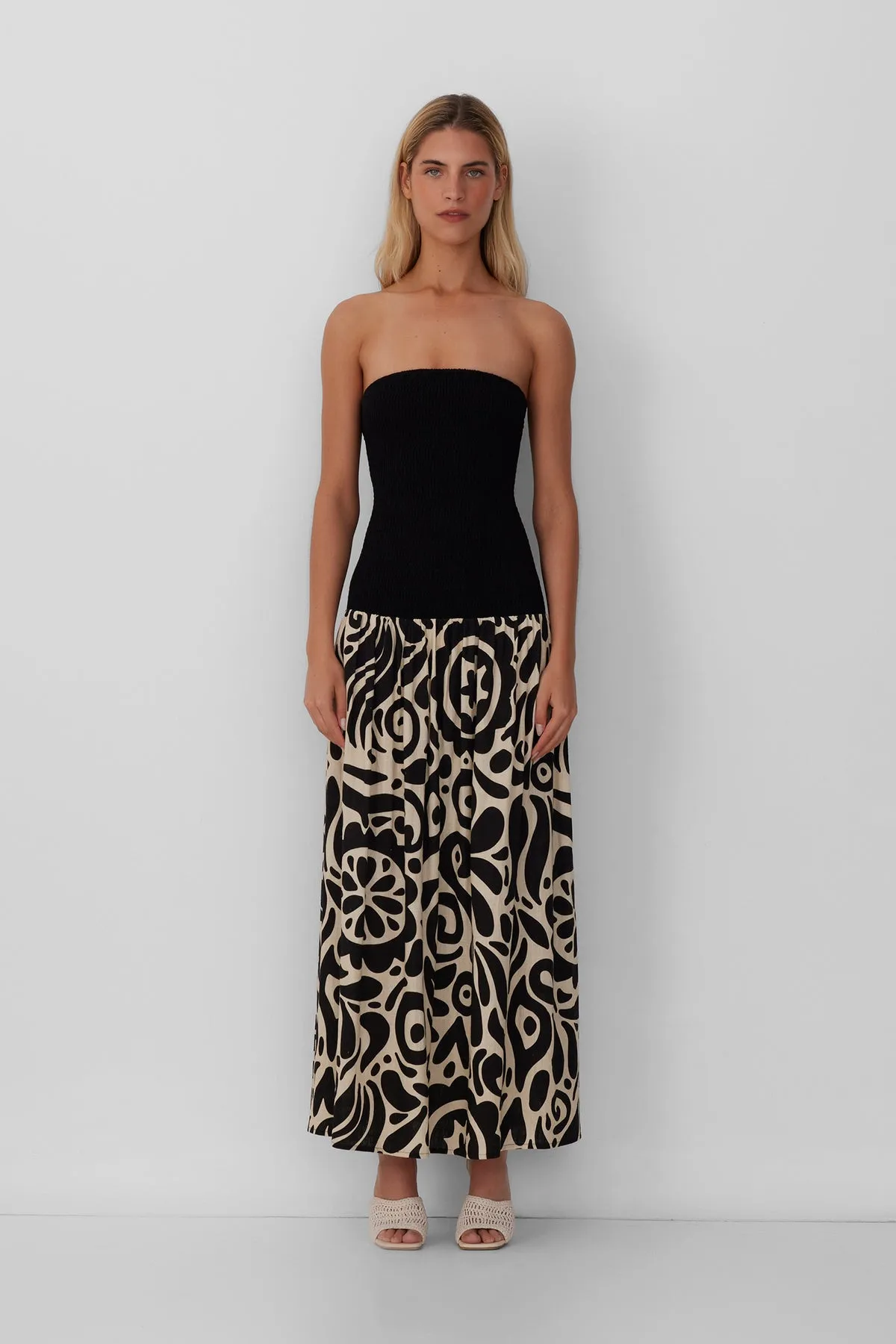 Alyss Maxi Dress - Noir Geo