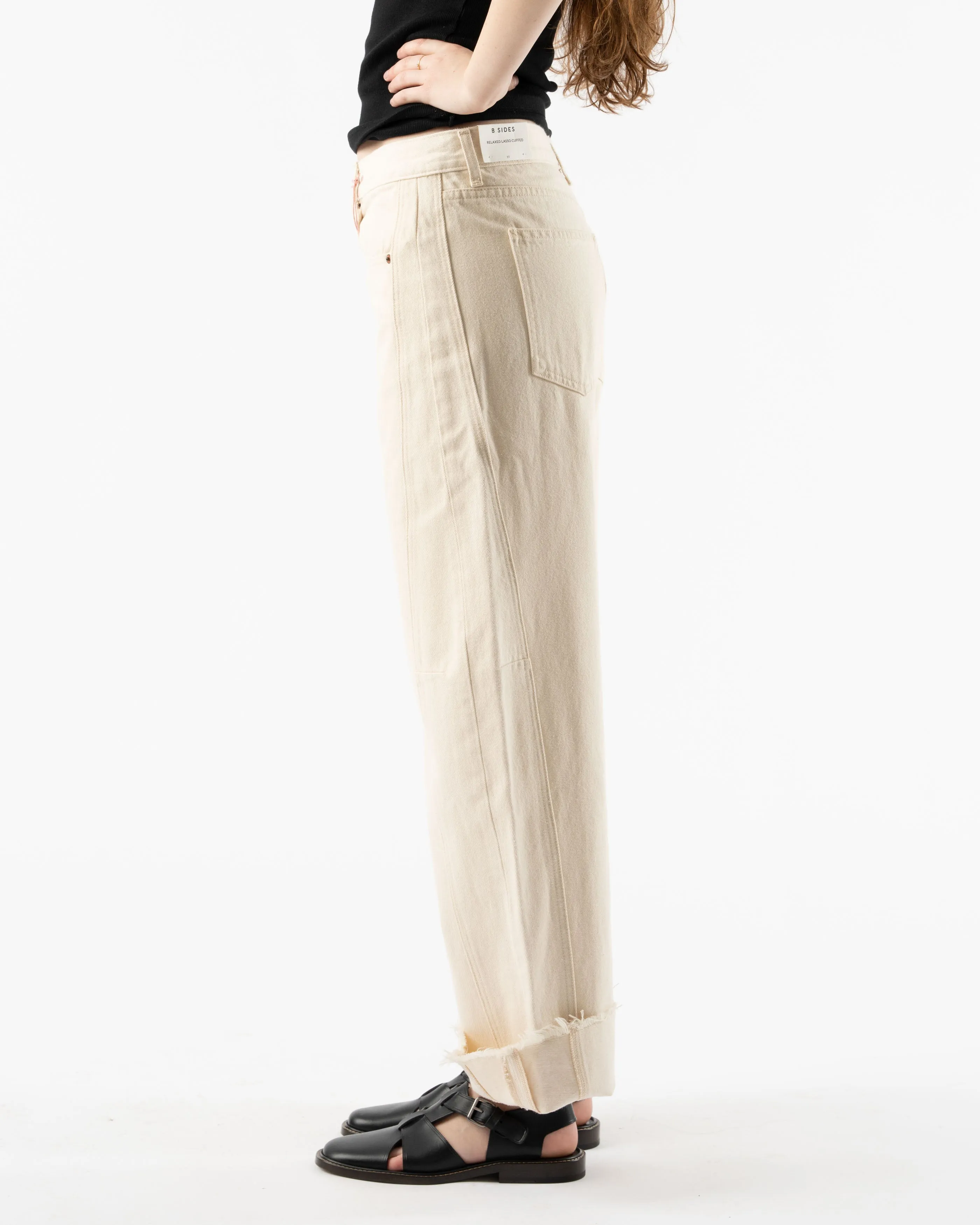 B Sides Relaxed Cuffed Lasso in Clair Rinse