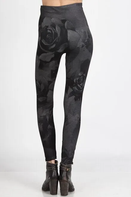 B4292Q High Waist Full Length Legging Floral Dream