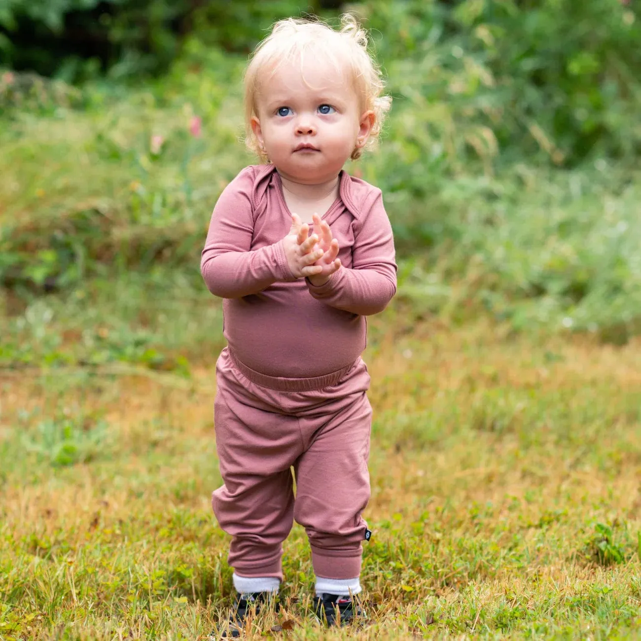 Baby Pants in Dusty Rose