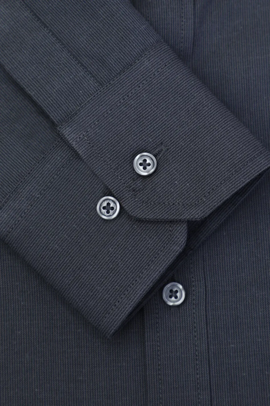 Black End-on-End Textured Casual Shirt