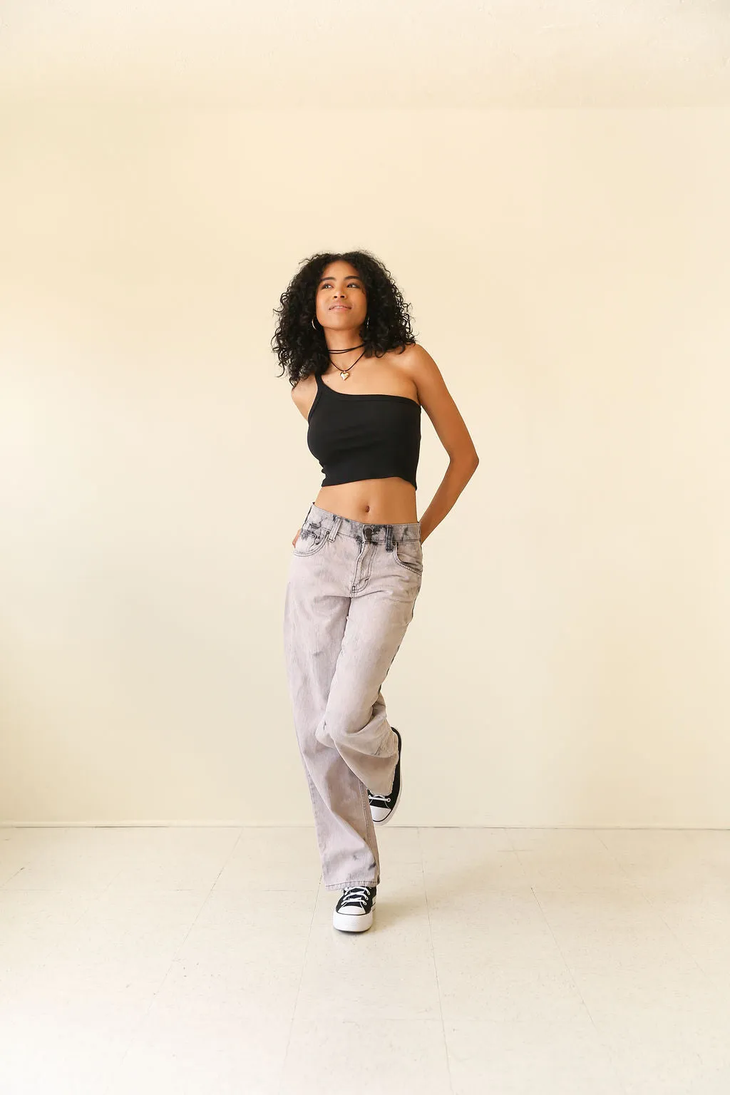 Boyfriend Fit Acid Wash Jeans by BDG