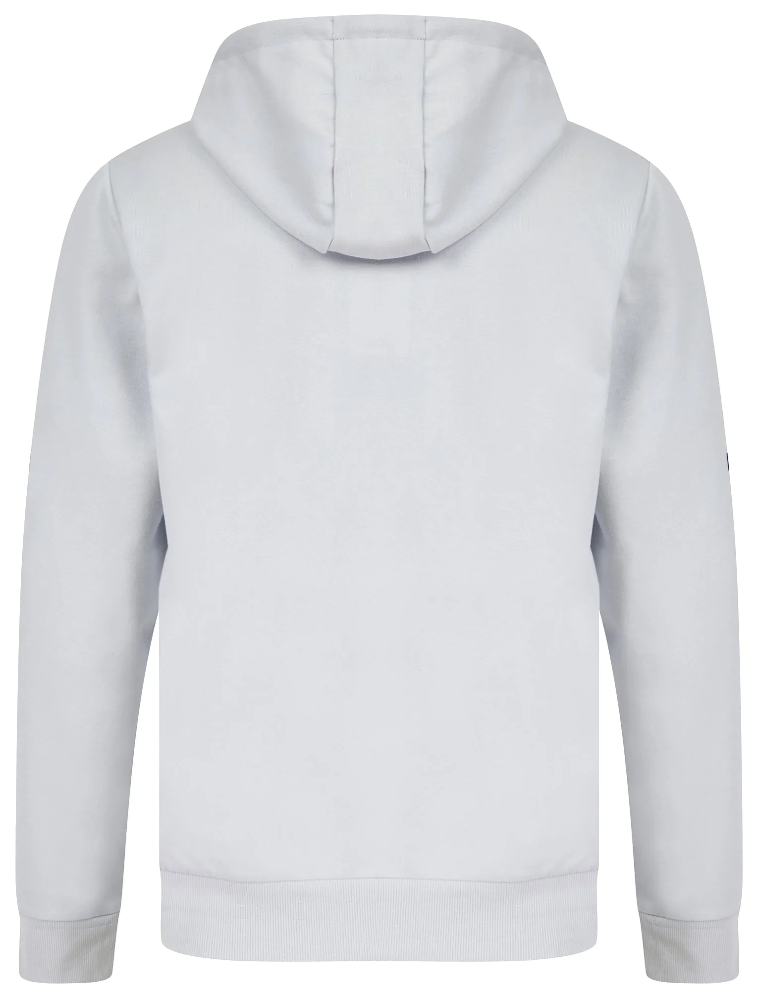 Brody Motif Brushback Fleece Pullover Hoodie in Pale Blue - Tokyo Laundry