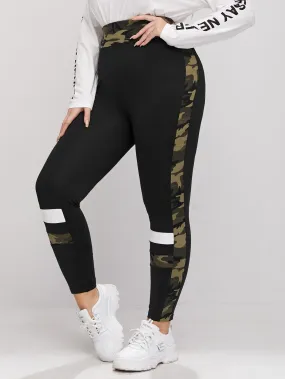 Camo Cropped Plus Size Leggings