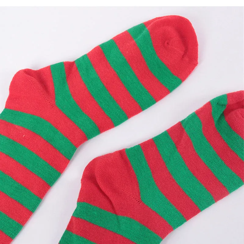 Christmas Elf Costume Adult Elf Cosplay Dress Stocking Christmas Family Party Suit