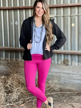 Dena Magenta Pink Full Length Leggings