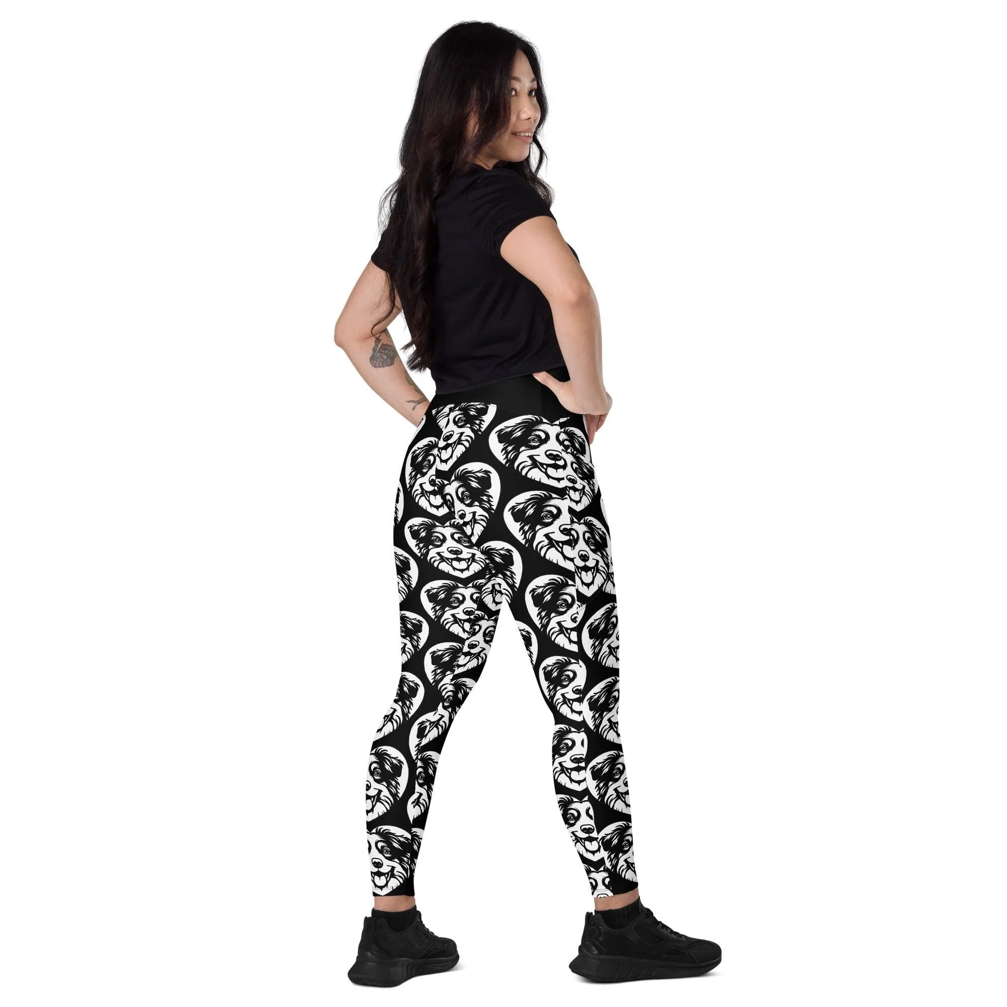DOG BREED LEGGINGS with pockets - AMERICAN SHEPHERD MINIATURE - HERTTAHOUND