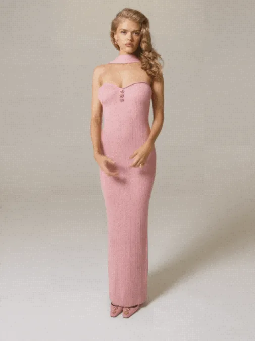 Estelle Knit Dress (Pink) (Final Sale)