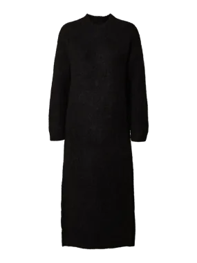 Gabella Ls Knit O-Neck Dress Camp - Black