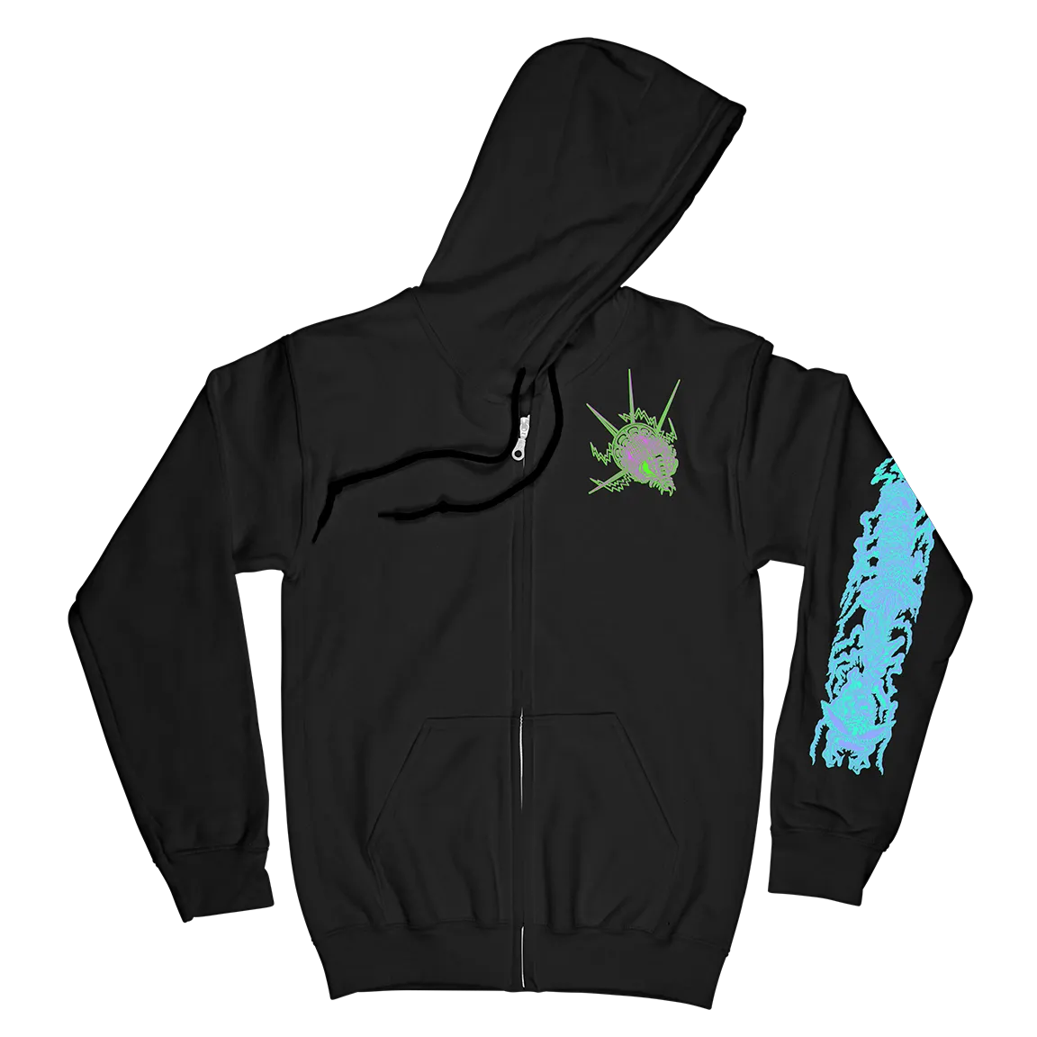 Genghis Tron “Tetsunori Trawaya” Black Zip Up Sweatshirt