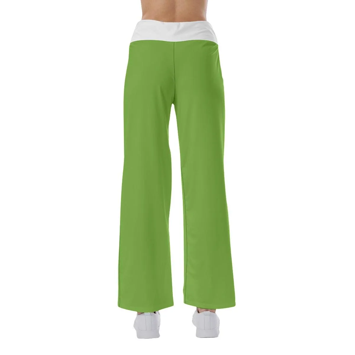 Green Skull Creep Creep High-waisted Wide Leg Pants