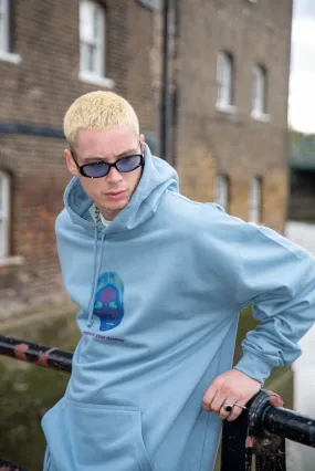 Hoodie in Dusty Blue with Embrace Your Destiny Print