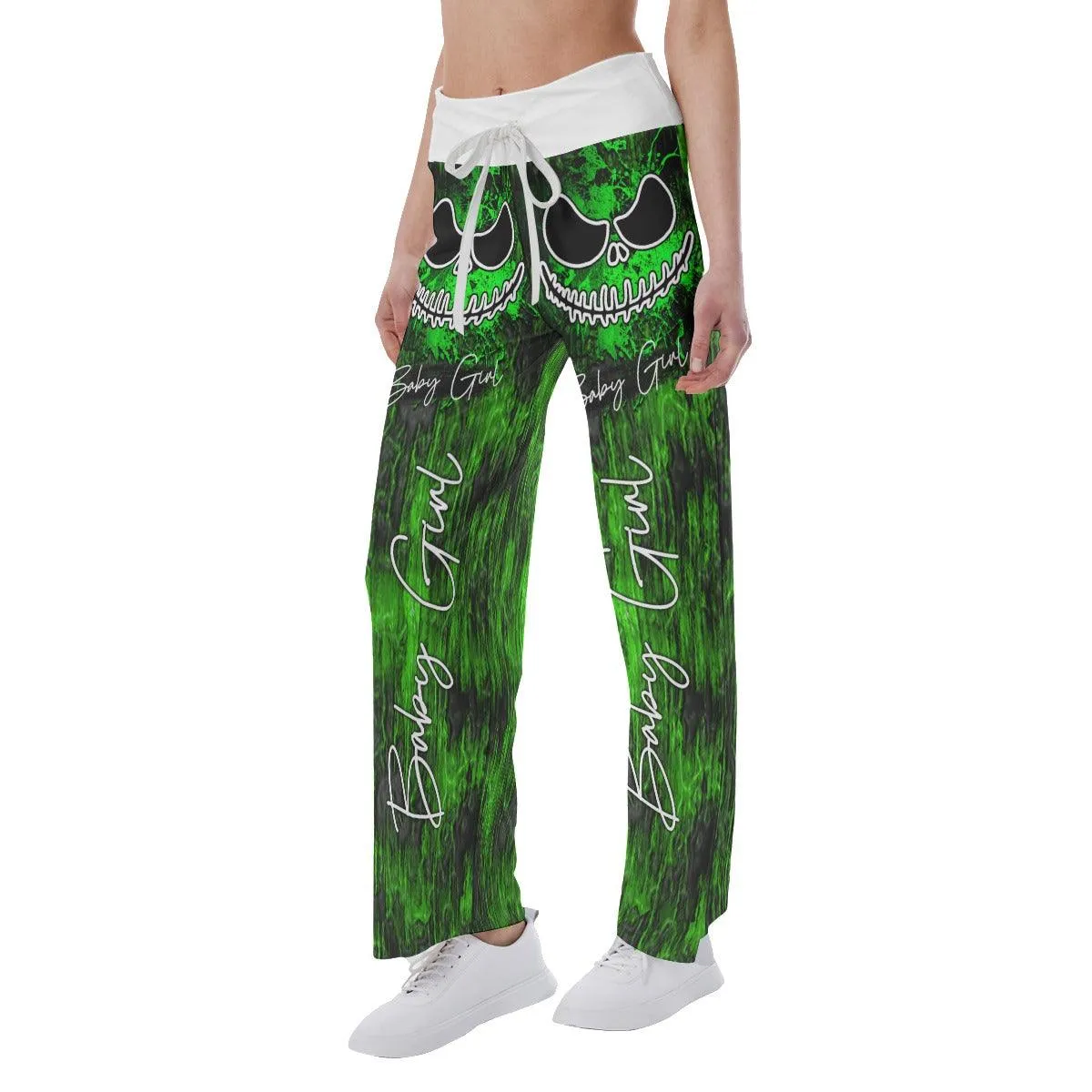 Horror Green Nightmare High-waisted Wide Leg Pants