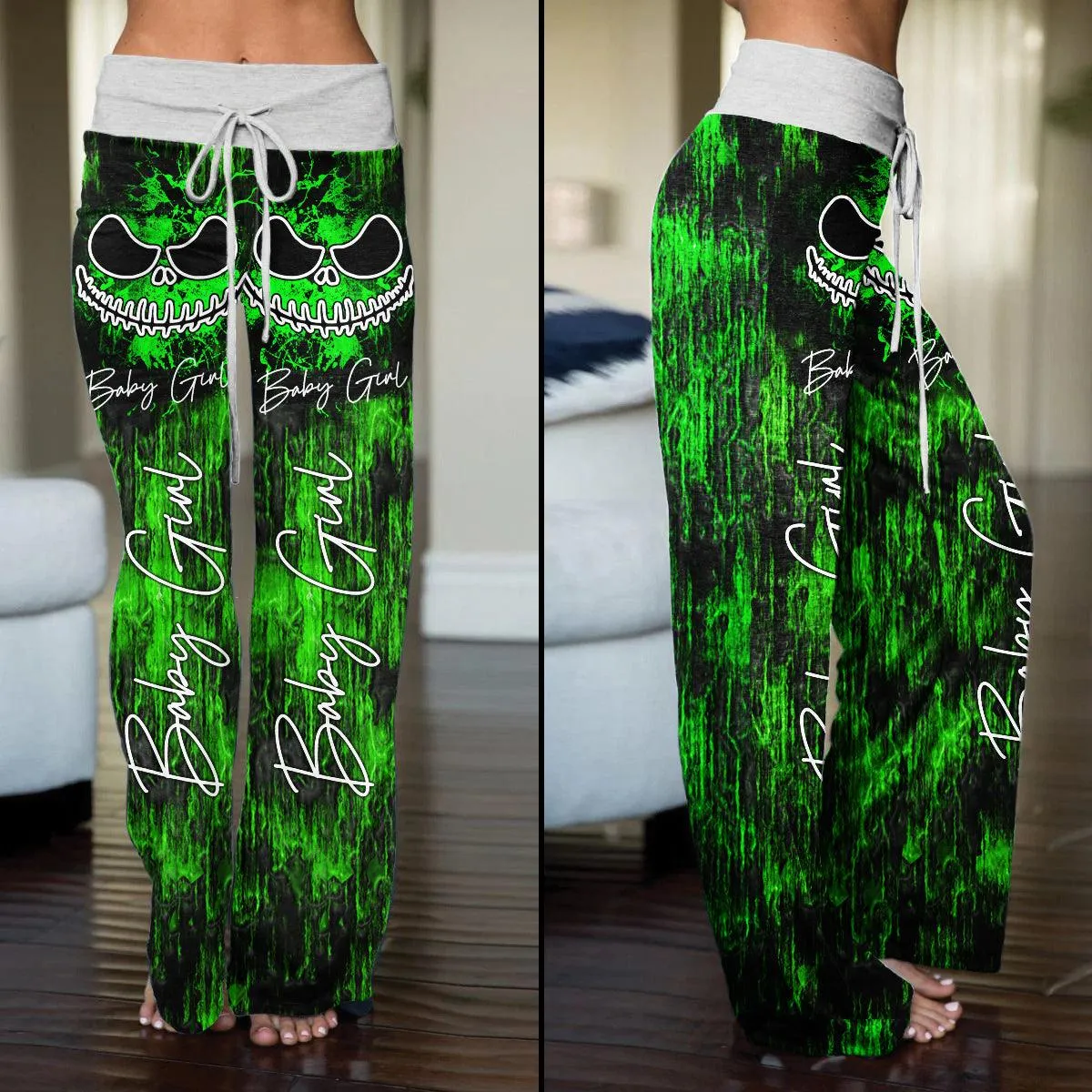 Horror Green Nightmare High-waisted Wide Leg Pants