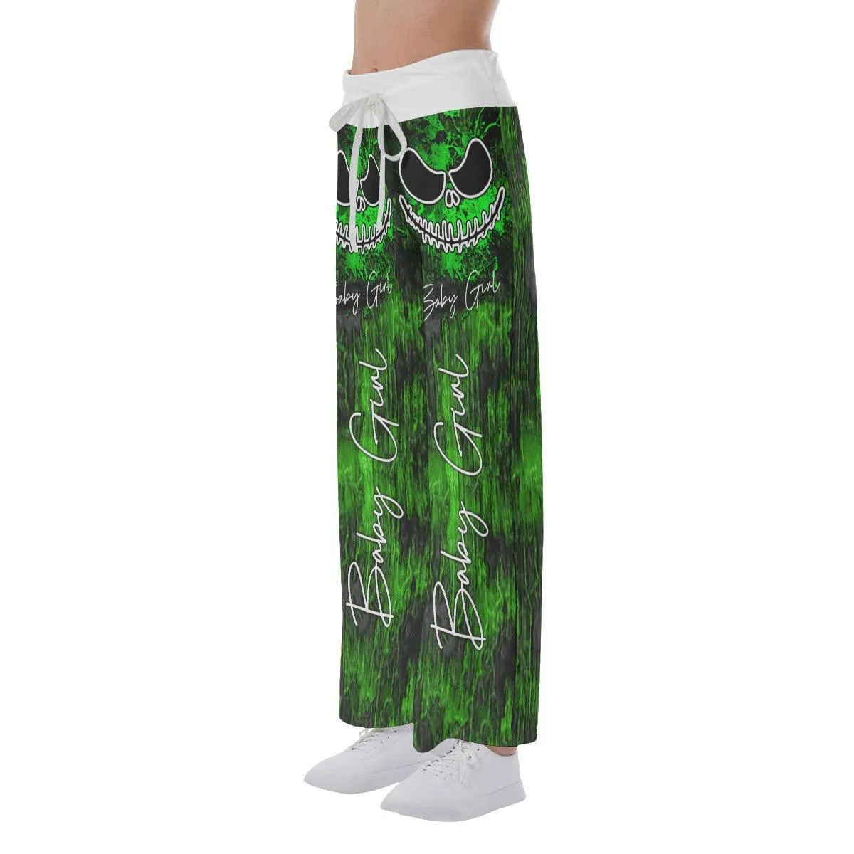 Horror Green Nightmare High-waisted Wide Leg Pants