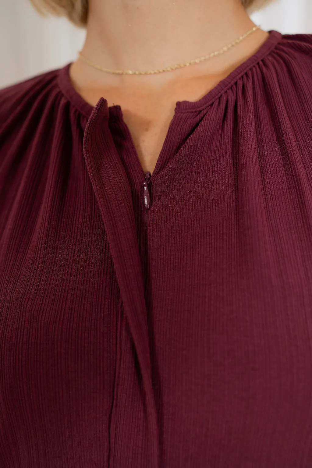 Knit hidden zipper dress