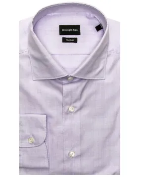 Lavender Grid Check Dress Shirt
