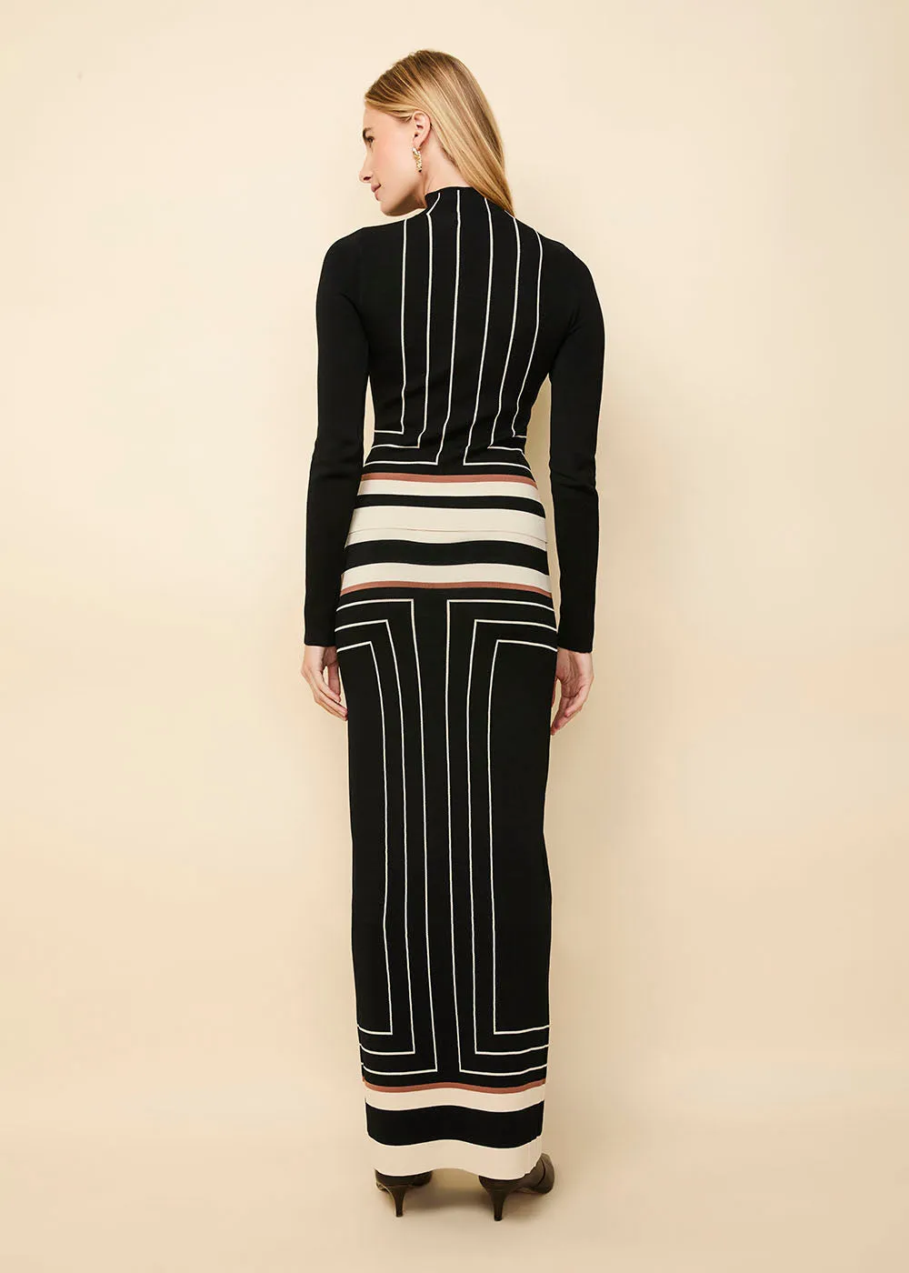 Lois Maxi Skirt Black Border