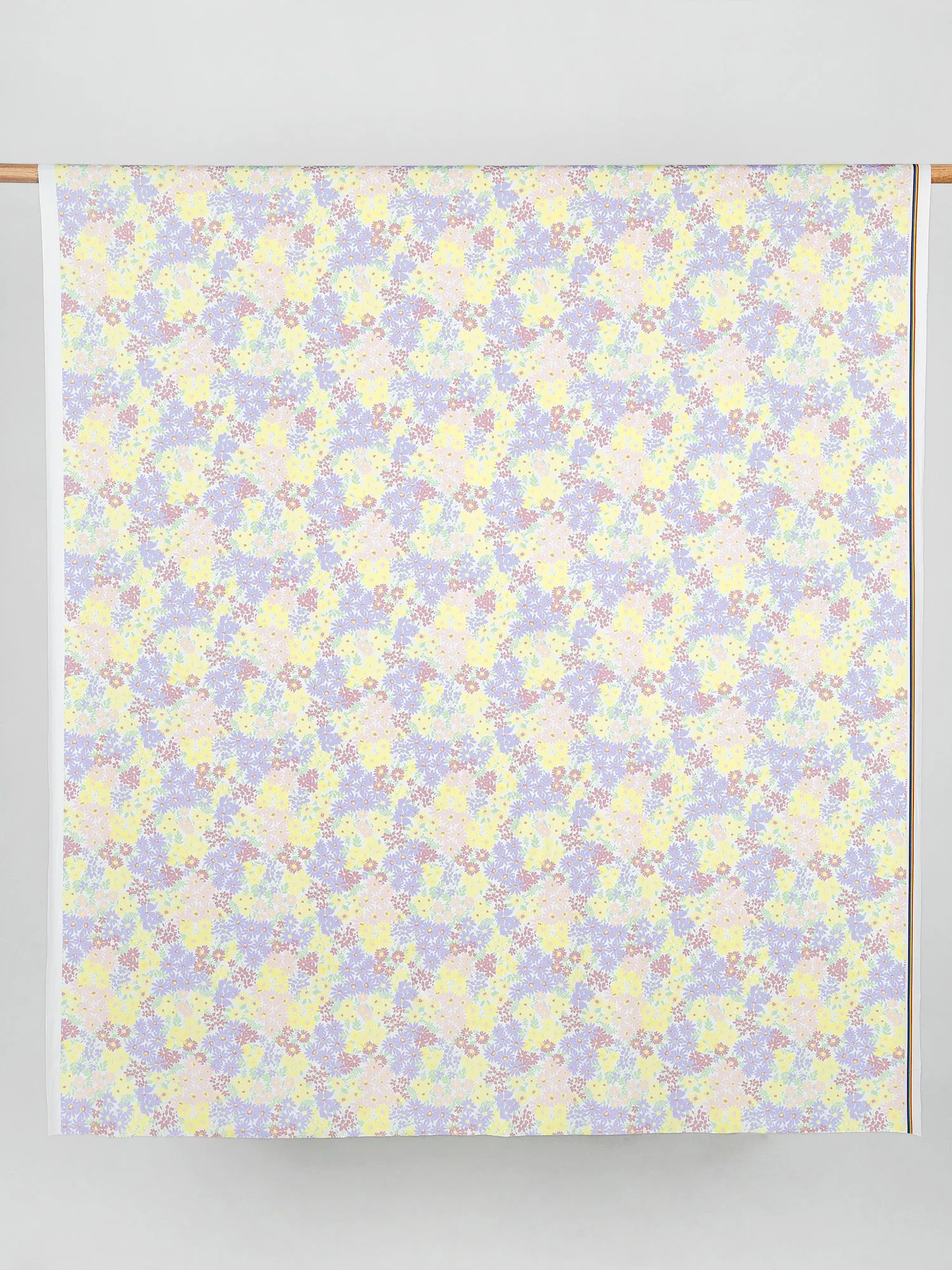 Matisse Inspired Daisy Recycled Swim Performance Knit - White   Lavender   Yellow - Swatch