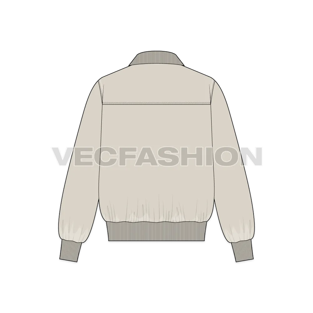 Mens Mechanic Jacket Flat Sketch