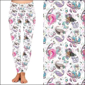 Mermaid Print Leggings & Capris
