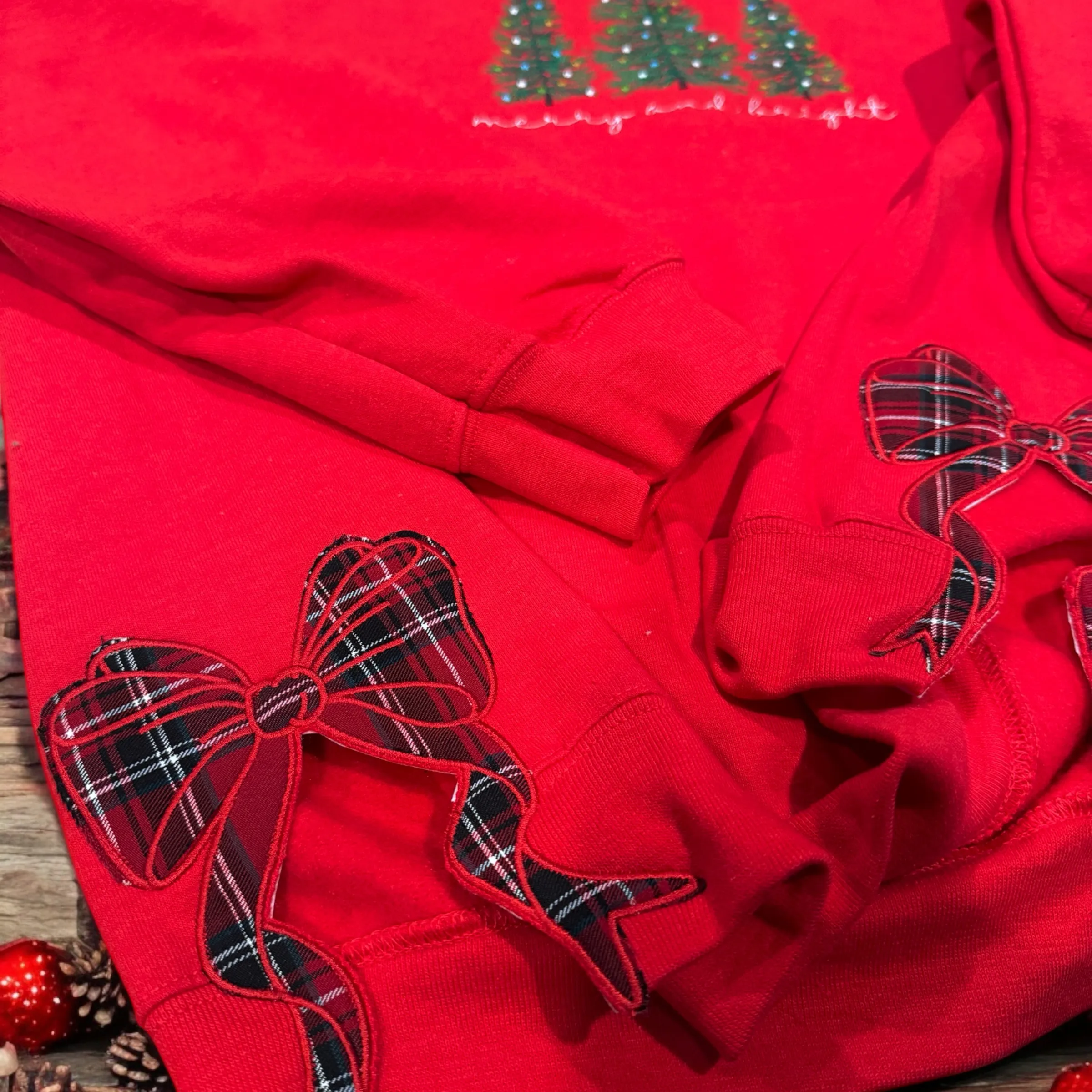 Merry and Bright  - Side Bow Sweatshirt