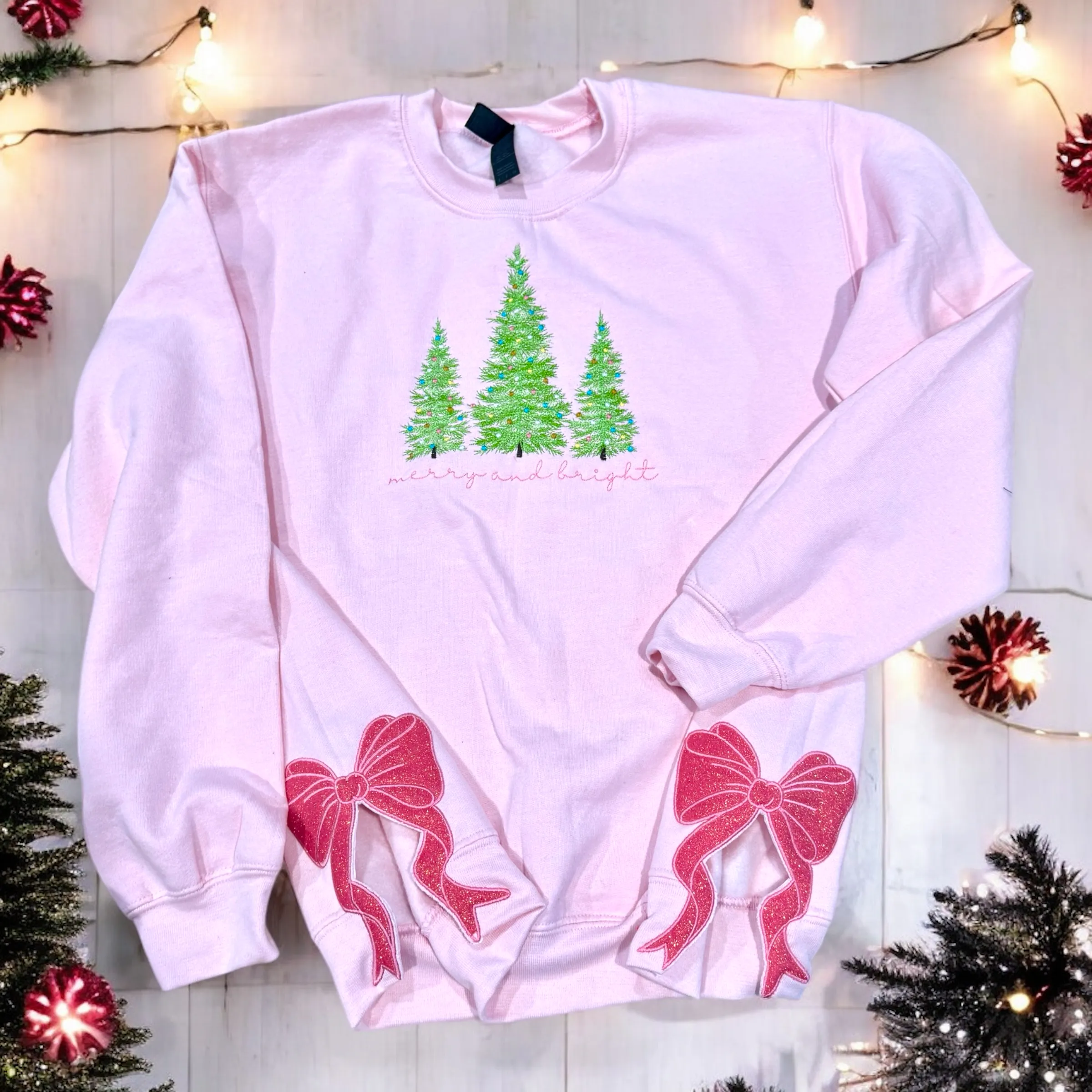Merry and Bright  - Side Bow Sweatshirt