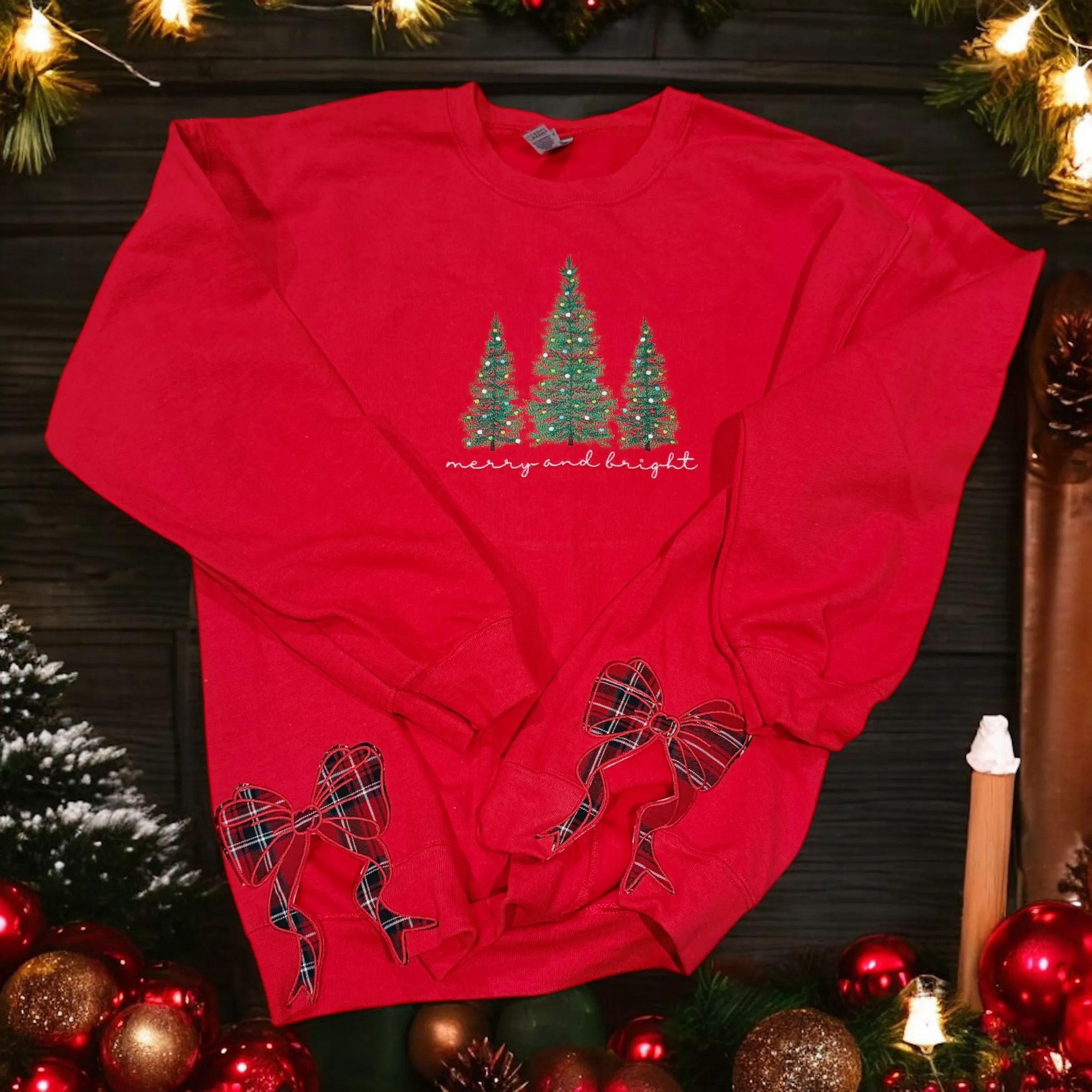 Merry and Bright  - Side Bow Sweatshirt