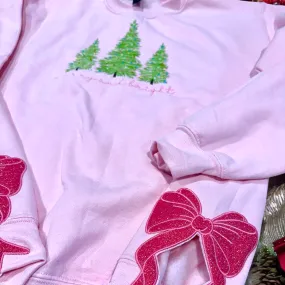 Merry and Bright  - Side Bow Sweatshirt