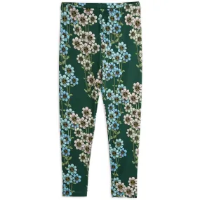 Mini Rodini Green Daisys Aop Leggings