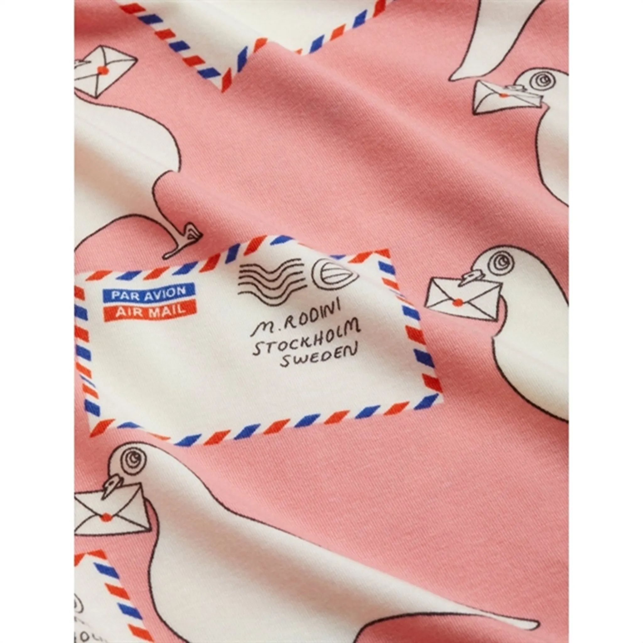 Mini Rodini Pigeons Tencel Aop Leggings Pink