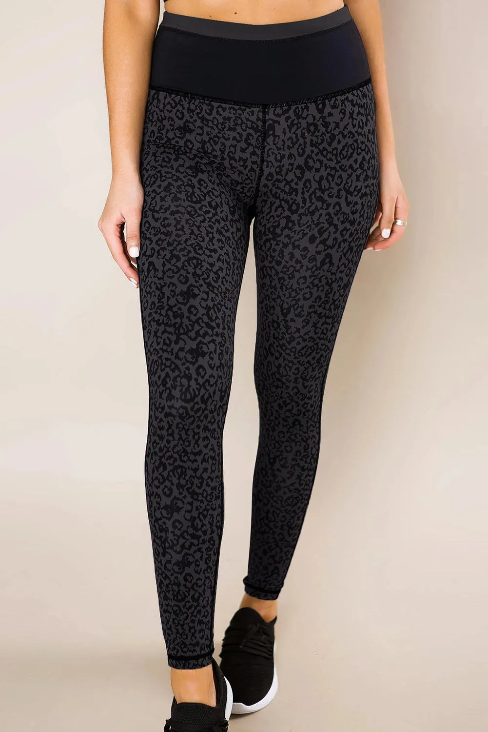 Mocha Leopard Print Active Leggings