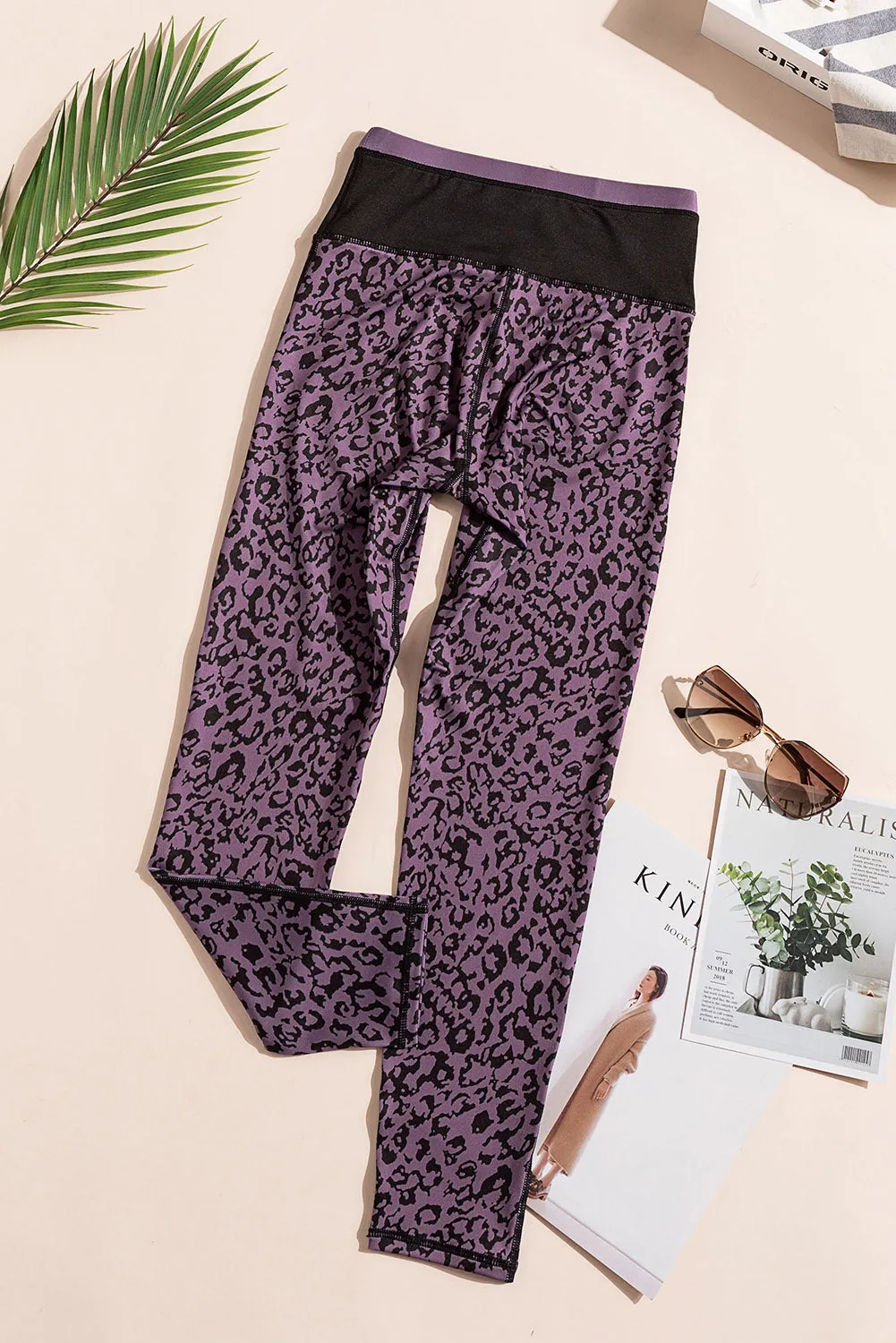Mocha Leopard Print Active Leggings