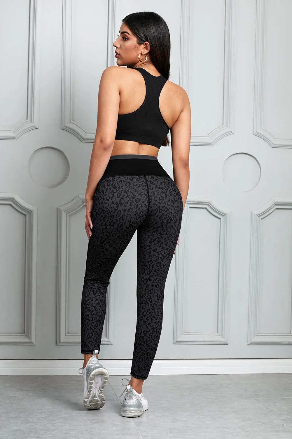 Mocha Leopard Print Active Leggings