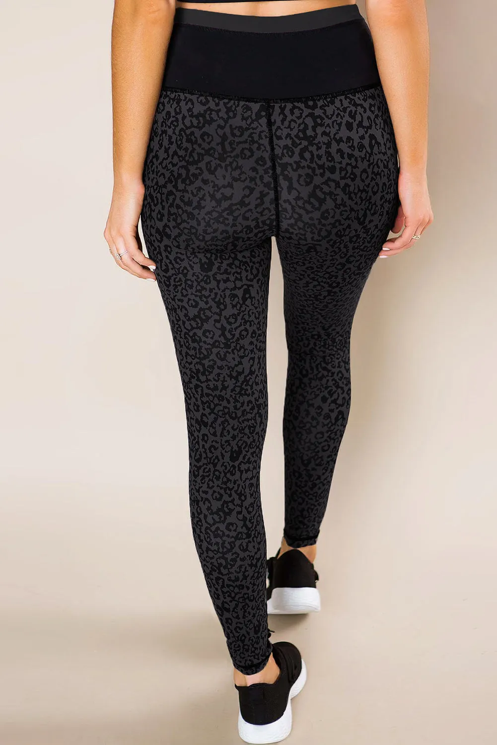 Mocha Leopard Print Active Leggings