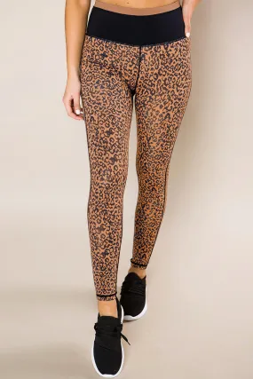 Mocha Leopard Print Active Leggings