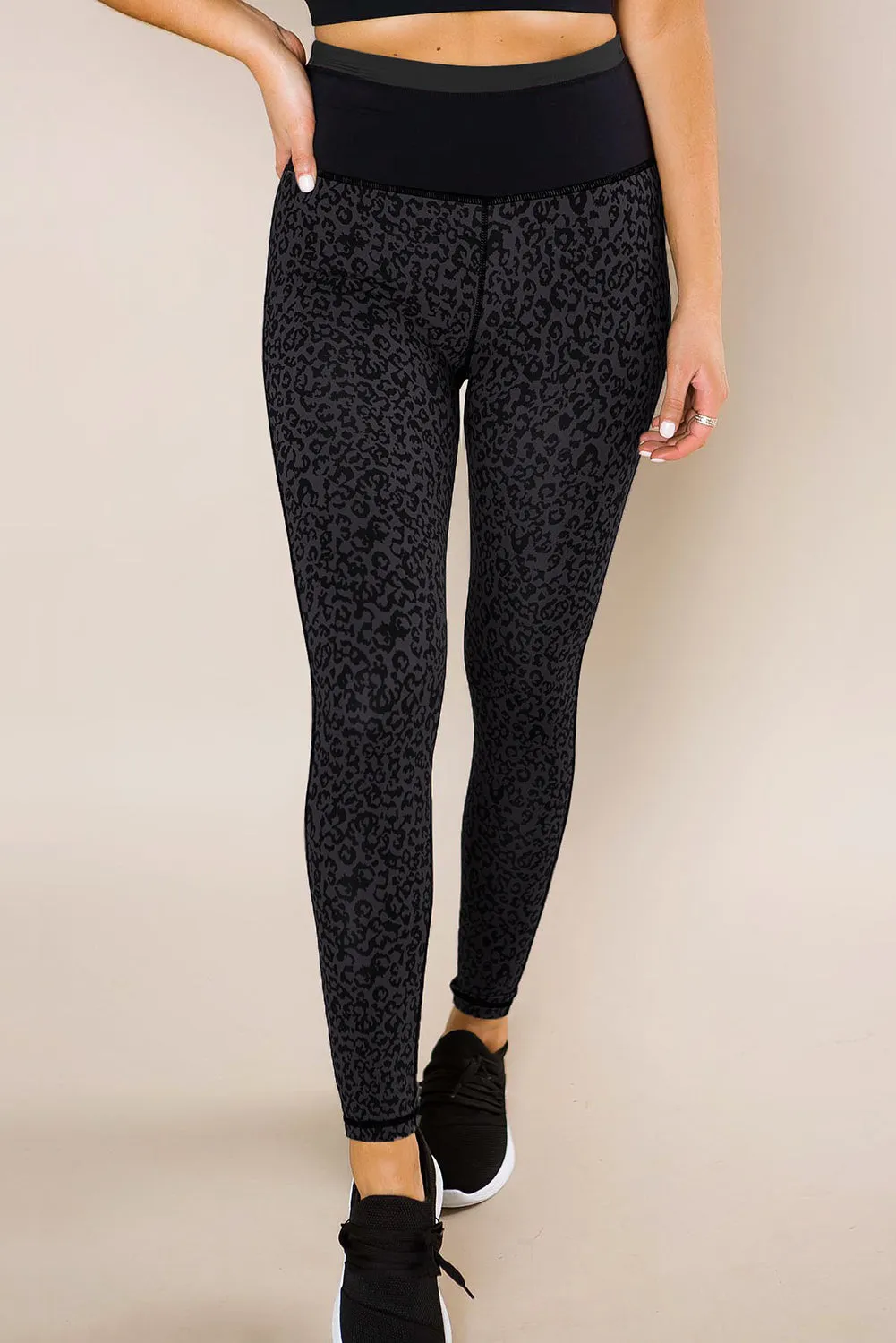 Mocha Leopard Print Active Leggings