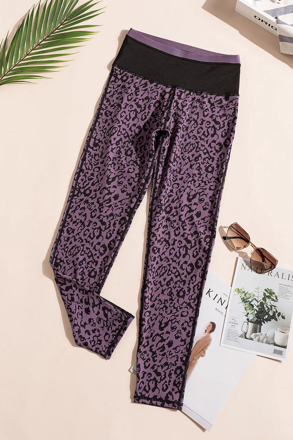 Mocha Leopard Print Active Leggings