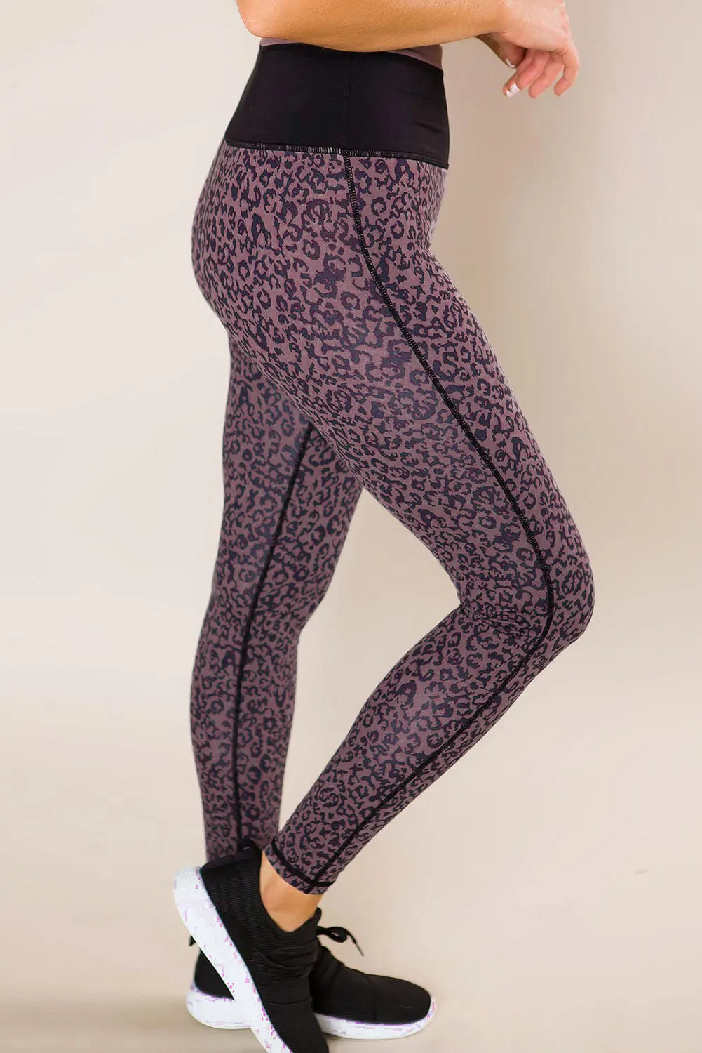 Mocha Leopard Print Active Leggings