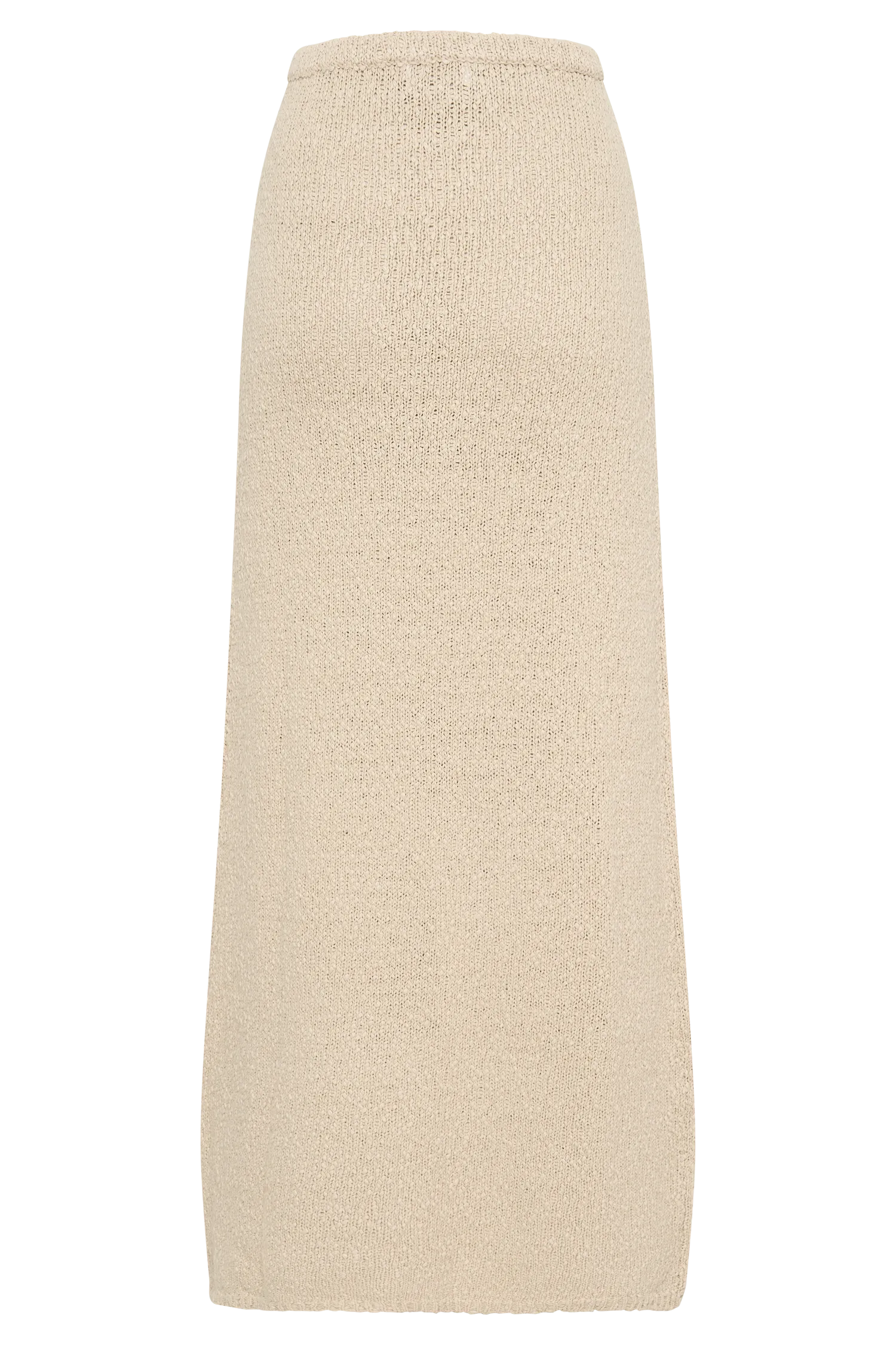 Moira Boucle Maxi Skirt - Wheat