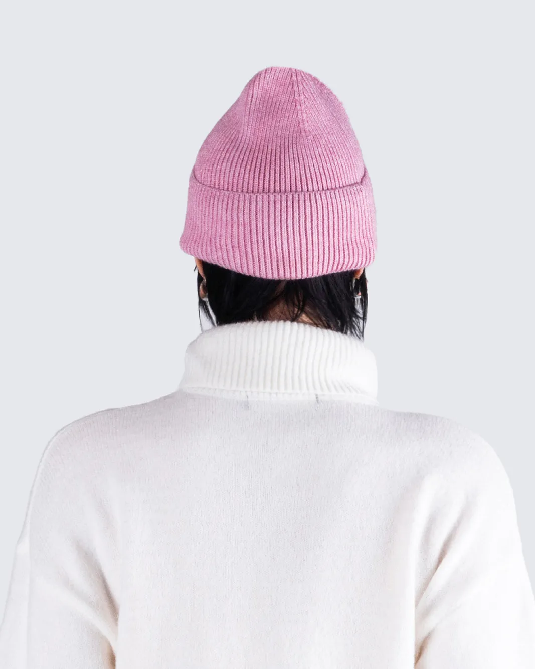 Molly Pink Ribbed Beanie