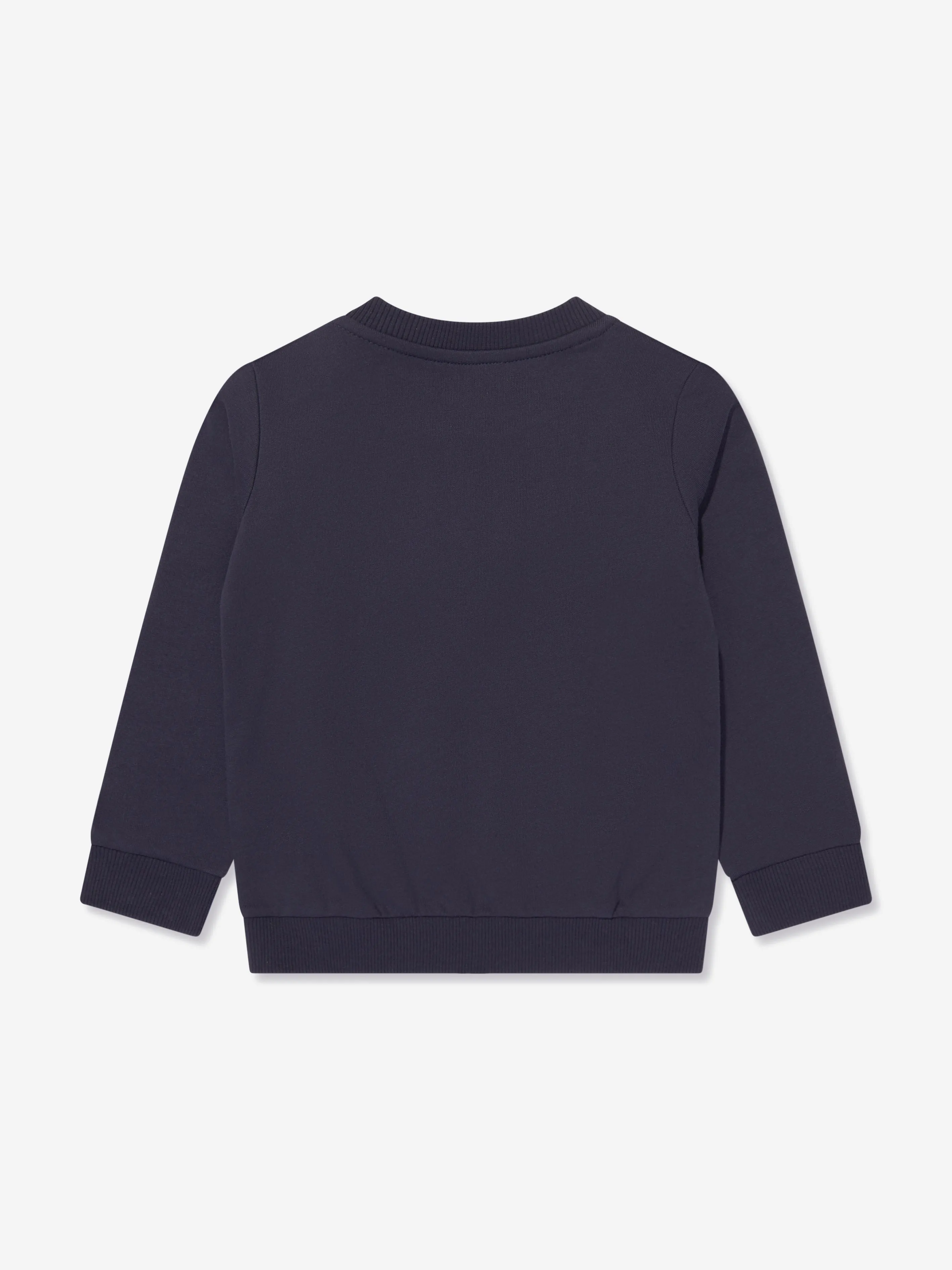 Moschino Baby Teddy Logo Sweatshirt in Navy