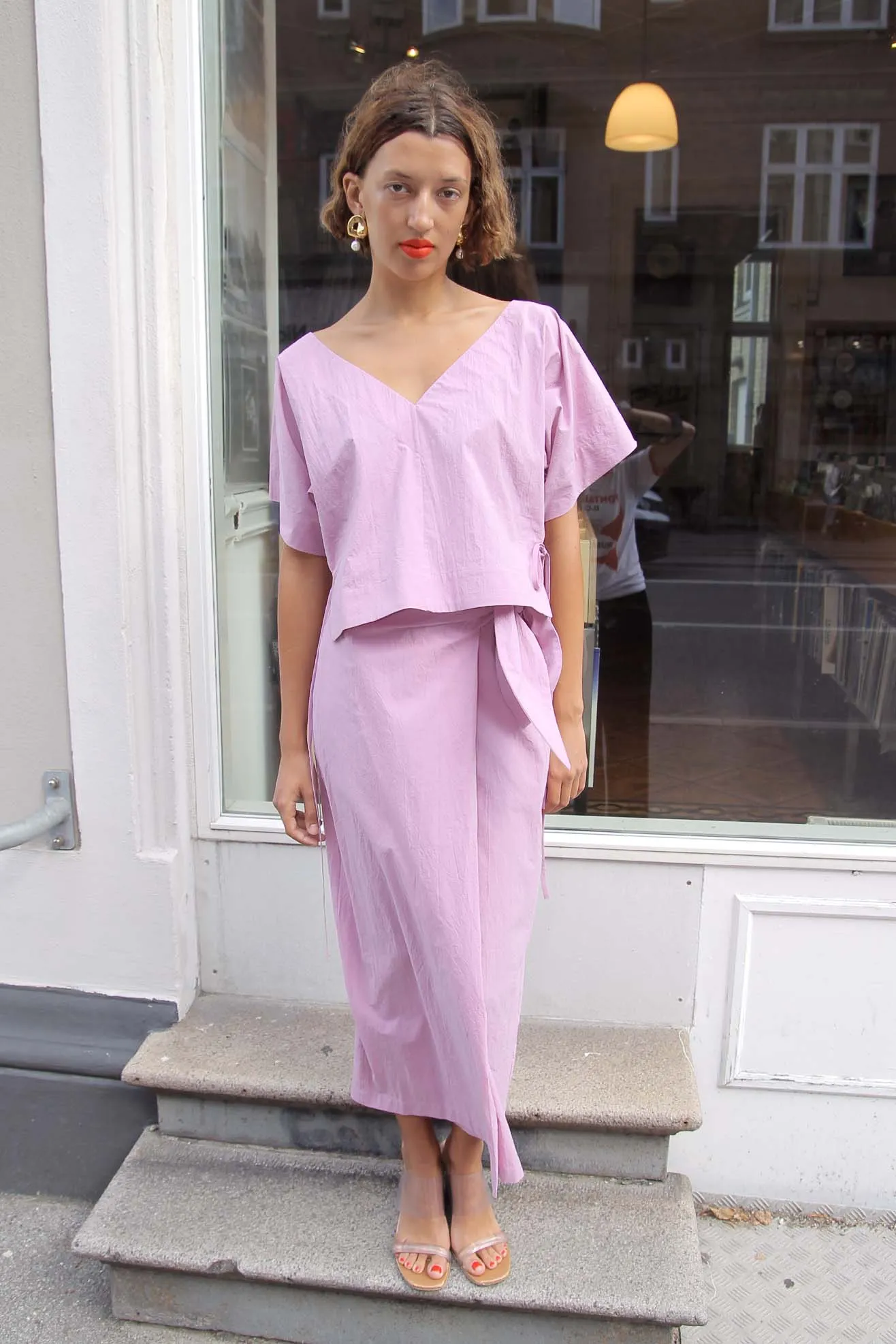 MR. LARKIN, Carlo Wrap Skirt, Orchid