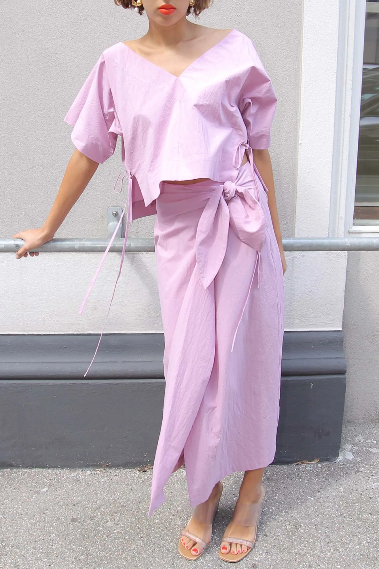 MR. LARKIN, Carlo Wrap Skirt, Orchid