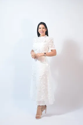 My Unique Flower Skirt White