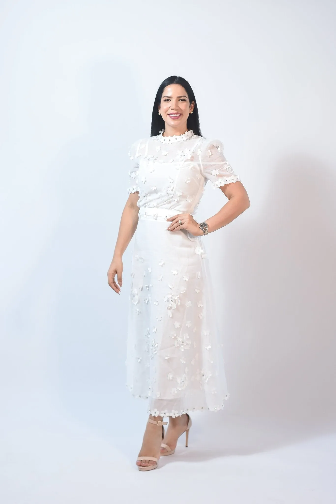 My Unique Flower Skirt White